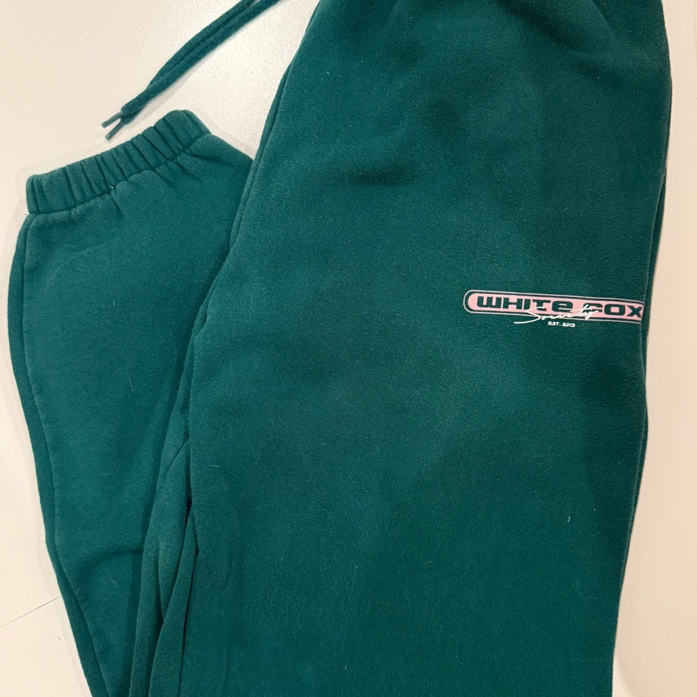 White Fox- Green sweatpants